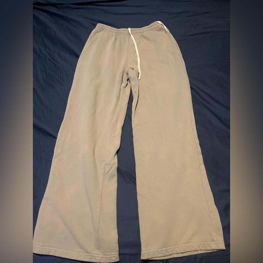 Brandy Melville Beige Wide Leg Pants